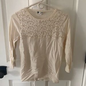 JCrew Lace CutOut Tippi Sweater size small